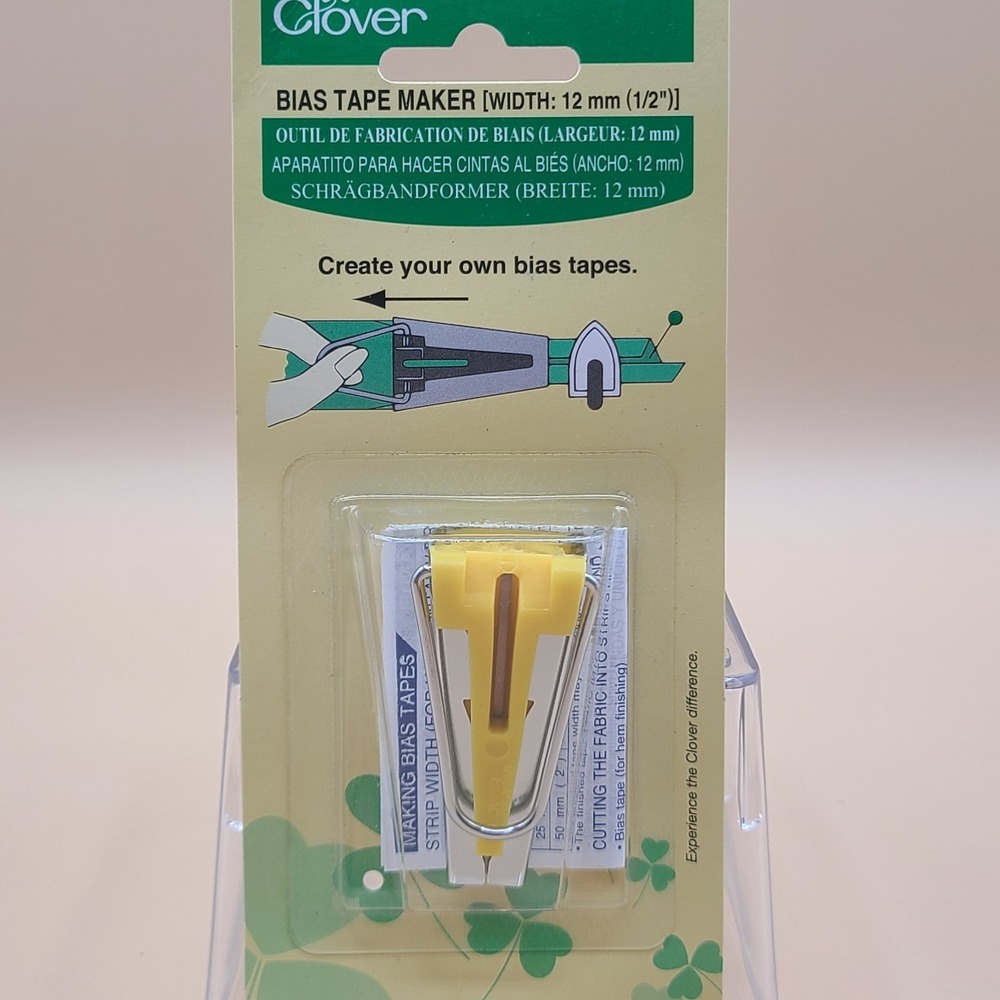 Clover BIAS TAPE MAKER 12mm 1/2" #464/12 Create Your Own Bias Tape
